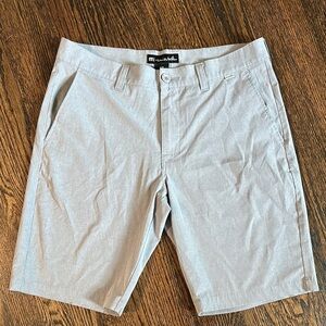 Travis Mathew Gray and Blue Flat Front Shorts